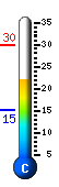 Currently 23.3�C, Max: 30.0�C, Min: 15.1�C
